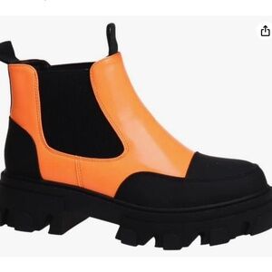 Neon dreams combat boots